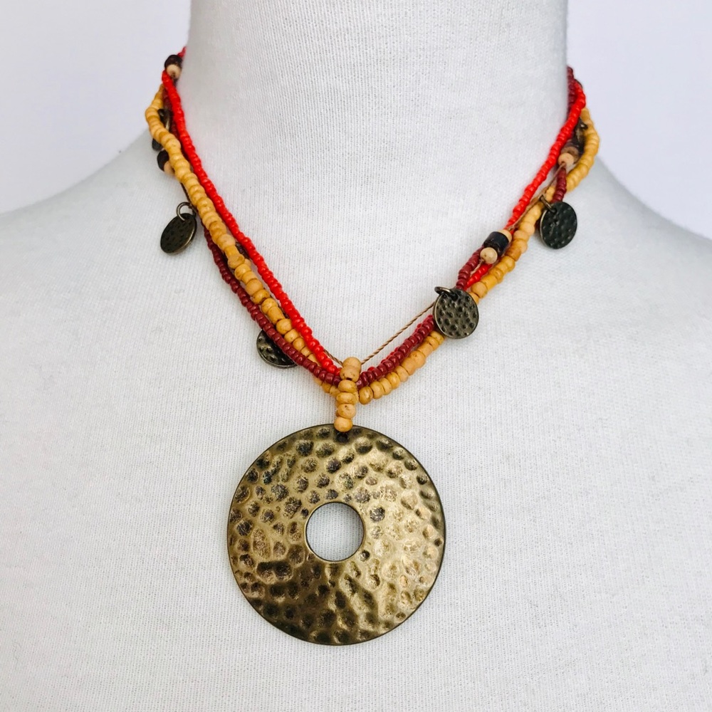 Brass Pendent Necklace - Picture 2 of 3